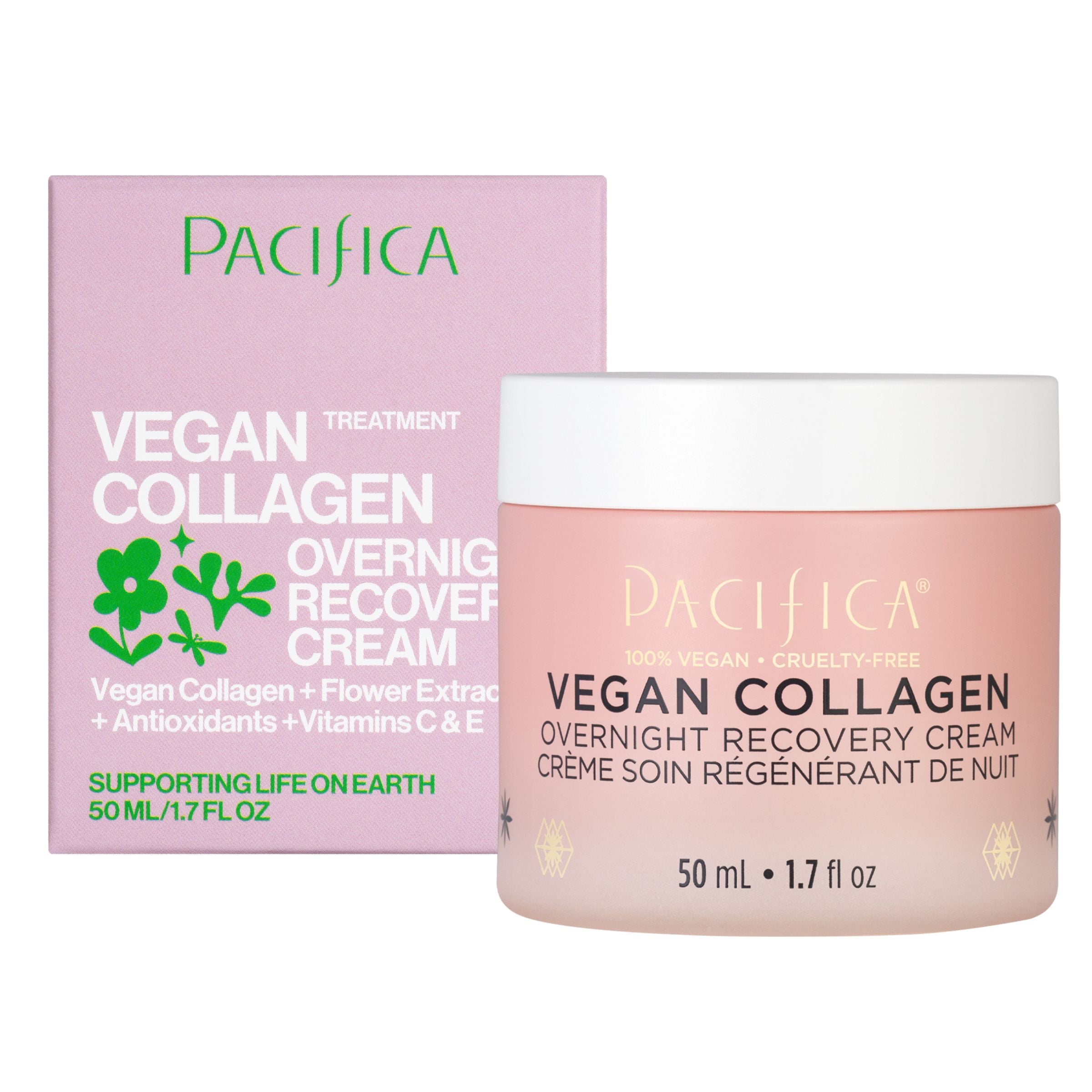 Vegan Collagen Night Cream for Skin Recovery